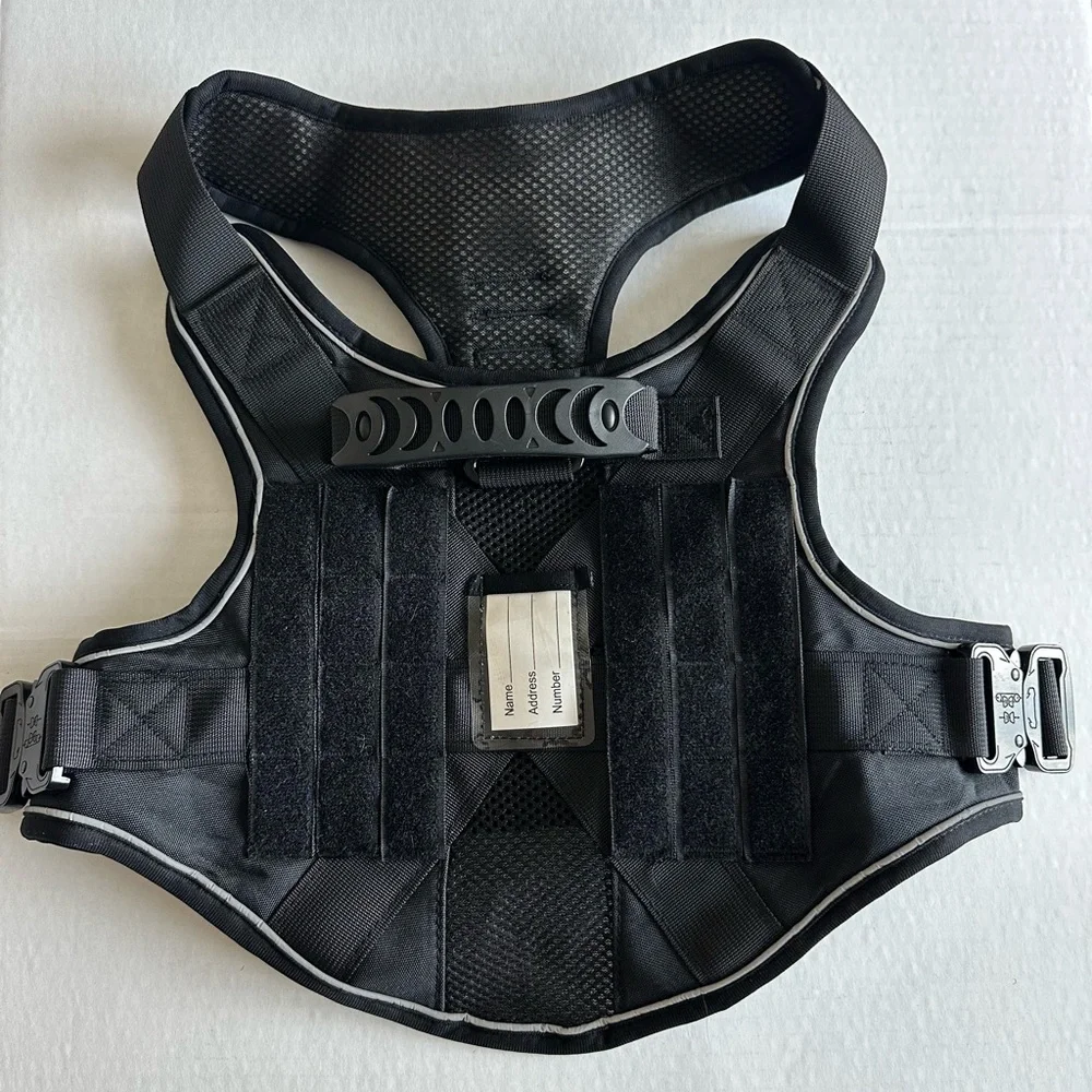 Tactical Dog Harness. No Pull Adjustable Easy to Control Pet Harness with Handle